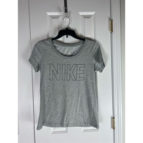 Nike Grey Womens Dri Fit Shirt Size M - Picture 1 of 4
